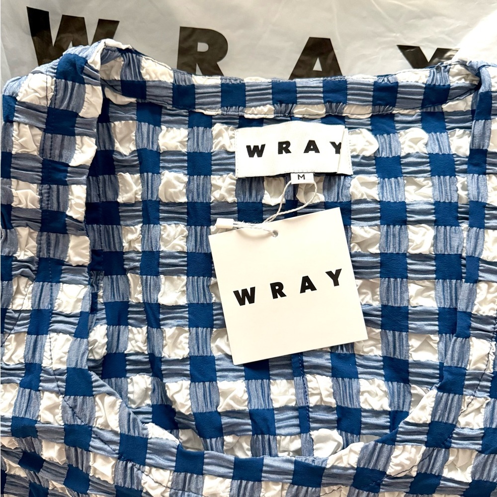 NWT Wray Austin Dress in Blue Check - Picture 4 of 5
